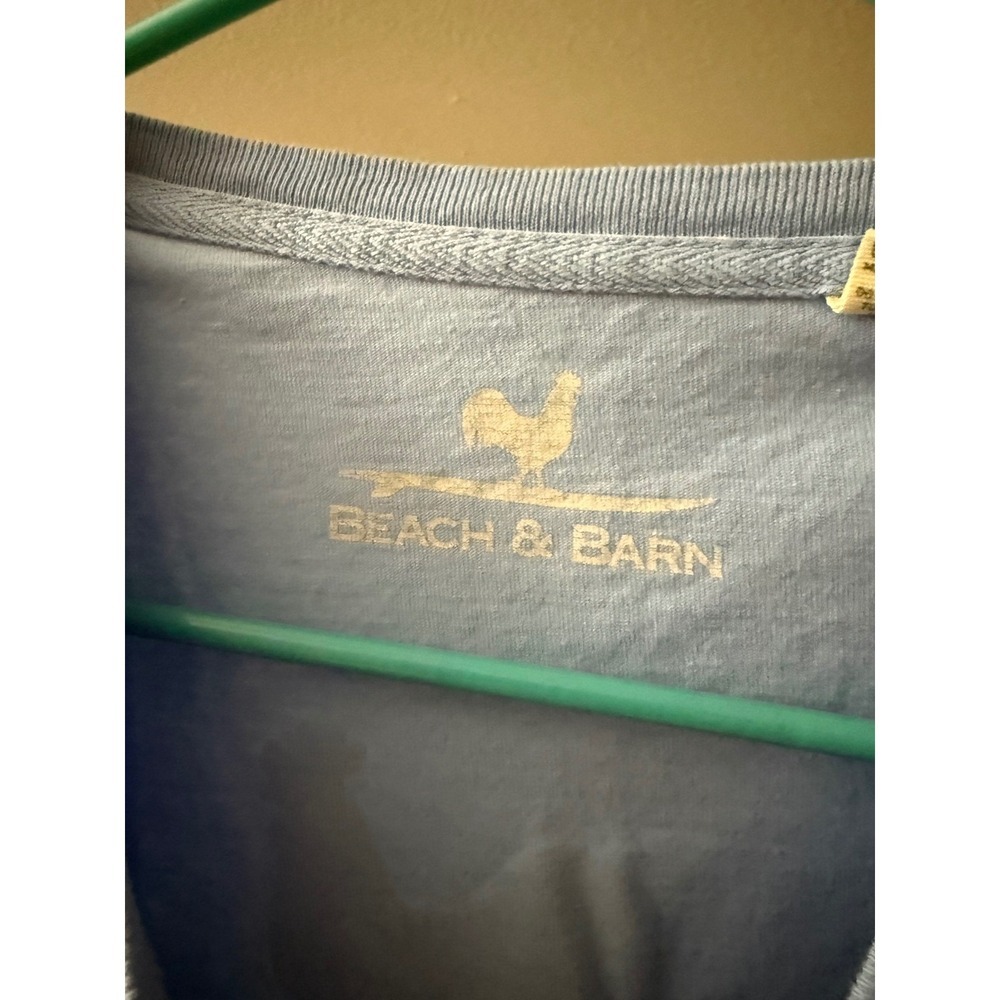Beach & Barn Long Sleeve Tee Surfing Rooster Light Blue Size XL 100% Cotton - Picture 4 of 6